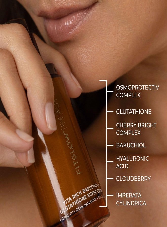 Fitglow Beauty Vita Rich Bakuchiol + Glutathione Super Cream | Advanced Anti-Aging Face Moisturizer | Radiance-Boosting, Firms & Smooths Fine Lines | Plant-Powered Hydration | 50ml - Image 3